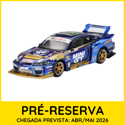 Modelo de carro de corrida azul metalizado com detalhes dourados e inscrições variadas