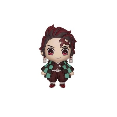 Figura estilizada de personagem com casaco xadrez verde e preto