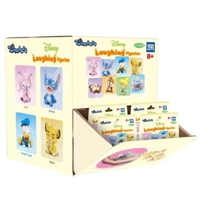 Expositor de brinquedos Disney Laughing Figurine com personagens Angel, Stitch, Donald Duck e Simba