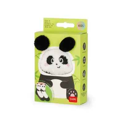 Embalagem de meias infantis antiderrapantes com design de panda