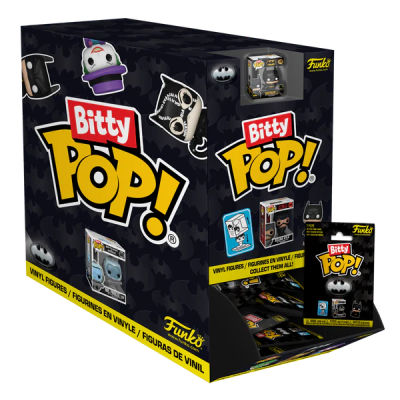 Caixa de exposição Funko Bitty Pop! com várias figuras de vinil