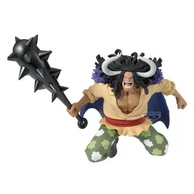 Figura de ação personagem com porrete e chifres