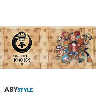 Capa dupla de coleção One Piece 1000 Logs com personagens de anime coloridos