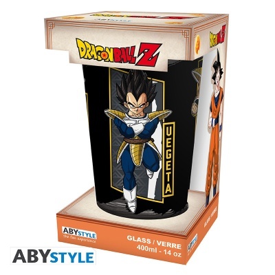 Copo de vidro Dragon Ball Z Vegeta na caixa ABYSTYLE