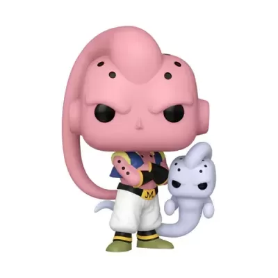 Figura Funko Pop rosa Majin Buu com figura branca menor