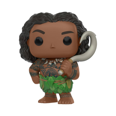 Figura Funko Pop de Maui com gancho e saia de folhas verdes