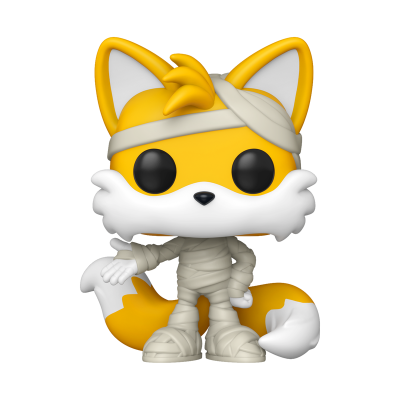 Figura Funko Pop raposa amarela com faixas brancas tipo atadura
