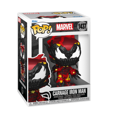Funko Pop! Marvel Carnage Iron Man nº 1437 em caixa transparente