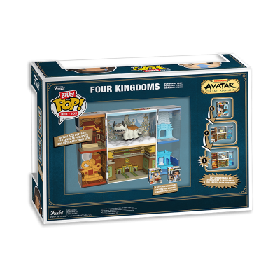 Caixa Funko Bitty Pop! Bitty Box Four Kingdoms com figuras e elementos decorativos de Avatar The Last Airbender