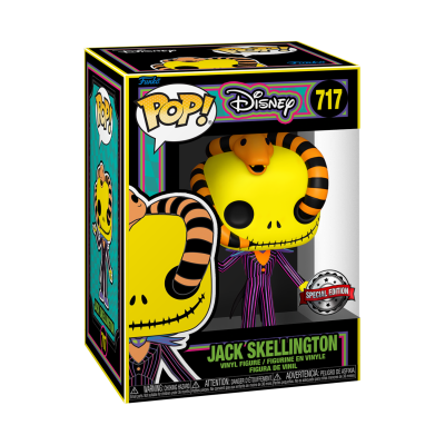 Figura Funko Pop! Jack Skellington da Disney, número 717, com chifres e traje roxo