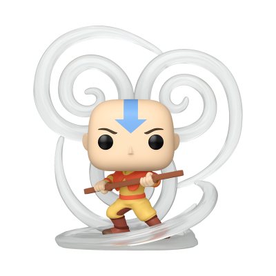 Figura Funko Pop de Aang com efeito de vento branco