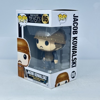 Funko Pop! Jacob Kowalski da Fantastic Beasts na embalagem