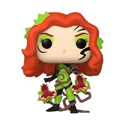Figura Funko Pop personagem feminina cabelo laranja fato verde segurando cogumelos