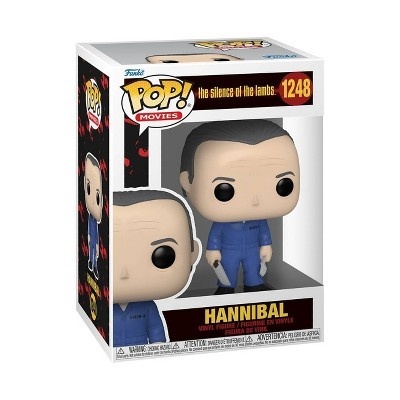 Figura Funko Pop! Hannibal com faca e roupa azul em caixa