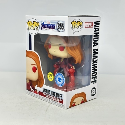 Figura POP! Wanda Maximoff da Marvel Avengers Endgame na caixa