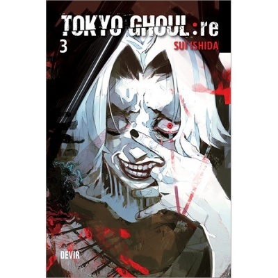 Capa do manga Tokyo Ghoul:re volume 3 com ilustração de personagem e textos