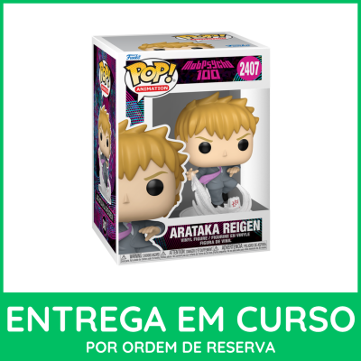 Funko Pop Animation Arataka Reigen Mob Psycho 100 na embalagem