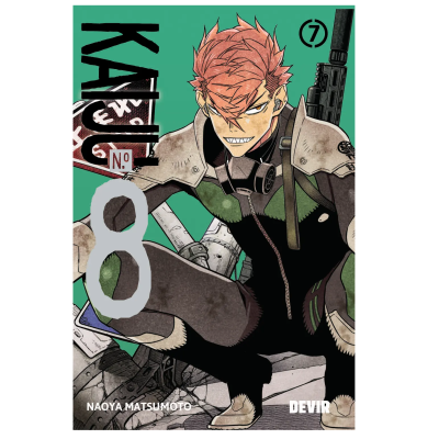 Capa do manga Kan8/EX Nº 7 com personagem de cabelo vermelho e equipamento militar