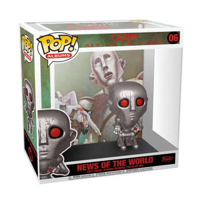 Funko Pop! vinil News of the World Queen embalagem