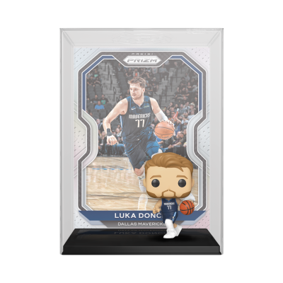 Figurine Funko Pop de Luka Dončić e carta de basquetebol Dallas Mavericks