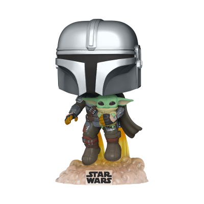 Figura colecionável Star Wars com personagem e criatura verde