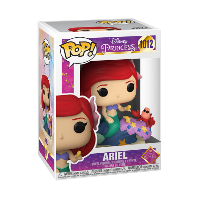 Figura POP! de vinil da princesa Ariel na embalagem
