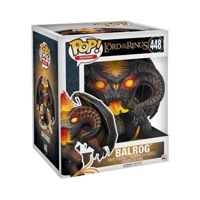Figura em vinil Pop! do Balrog da série The Lord of the Rings na caixa