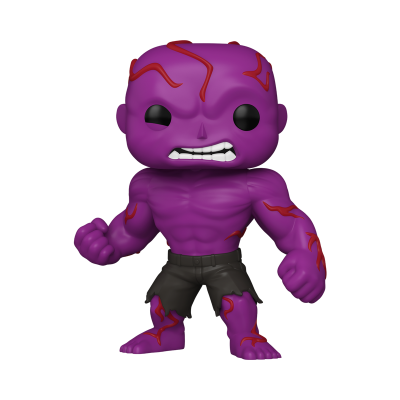 Figura Funko Pop roxa musculada com veias vermelhas e calções pretos