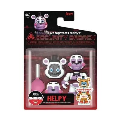 Brinquedo desmontável Helpy Five Nights at Freddy's da Funko Snap num pacote preto e vermelho