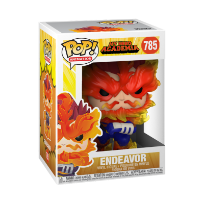 Figura Funko Pop Endeavor My Hero Academia na embalagem