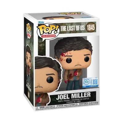 Funko Pop Joel Miller da série The Last of Us em caixa branca com texto