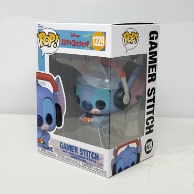 Funko Pop! Gamer Stitch Disney Lilo & Stitch em embalagem com janela