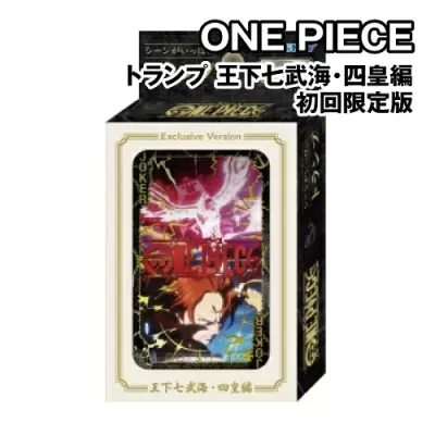 Baralho de cartas ONE PIECE com design colorido e texto em inglês e japonês