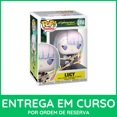 Figura Funko Pop! Lucy Cyberpunk Edgerunners em embalagem