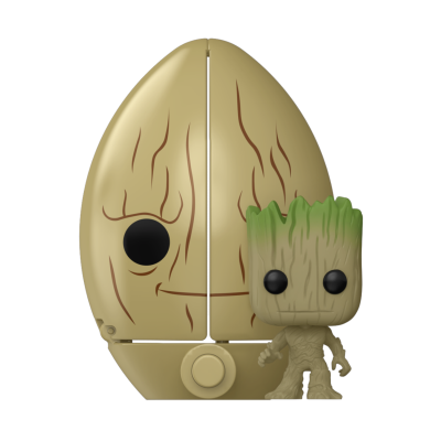 Funko Pop Baby Groot com grande ovo castanho texturizado