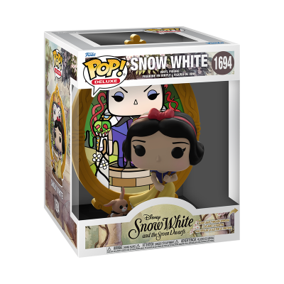 Figura de vinil Snow White POP! Deluxe na caixa com janela transparente