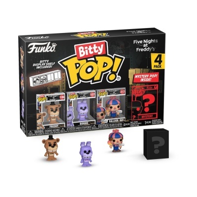 Pack Funko Bitty Pop! Five Nights at Freddy's 4 figuras e uma caixa misteriosa preta