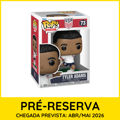 Figura de vinil Tyler Adams da coleção POP! Football na caixa