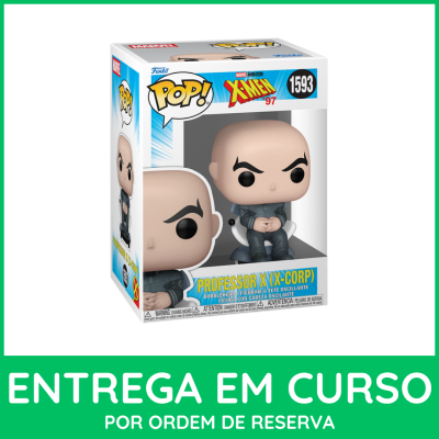 Figura Funko Pop! Professor X X-Corp em caixa com design Marvel X-Men 97
