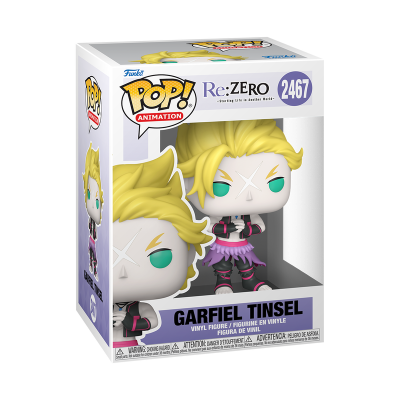Figura Funko Pop de Garfiel Tinsel da série Re:ZERO na caixa com janela transparente
