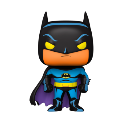 Figura de vinil Funko Pop do Batman com máscara preta e roupa azul