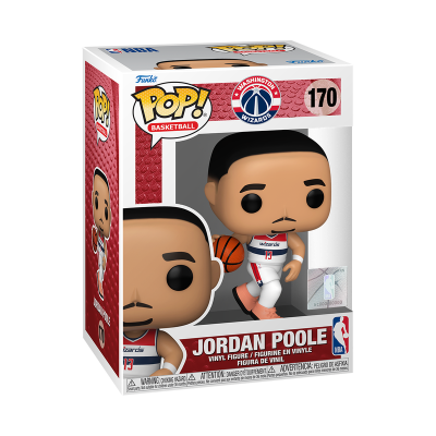 Funko Pop! figura de Jordan Poole de basquetebol na embalagem