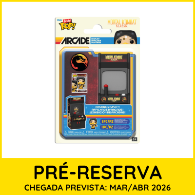 Funko Pop! Bitty arcade Mortal Kombat Klassic em embalagem de exposição.