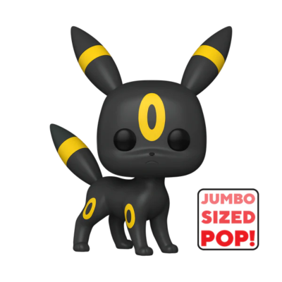 Figura Funko Pop do Pokémon Umbreon preta com detalhes amarelos