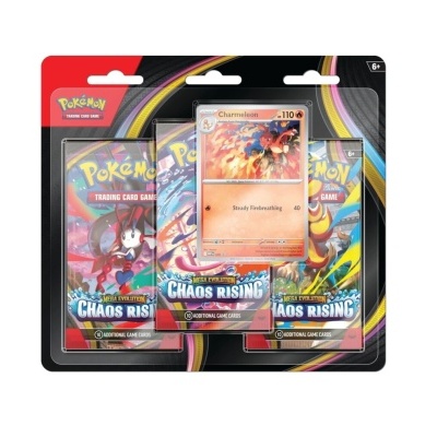 Pack cartas Pokémon com carta Charmeleon e cartões Chaos Rising