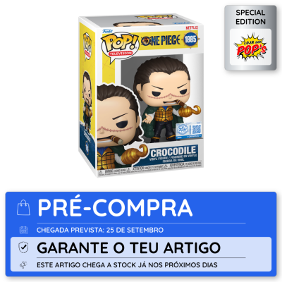 Funko Pop! Crocodile da série One Piece em embalagem
