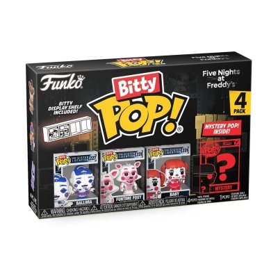 Caixa Funko Pop! Bitty Five Nights at Freddy's com 4 figuras e uma figura misteriosa