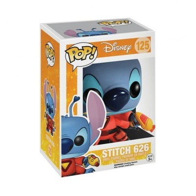 Funko Pop Stitch 626 em embalagem com janela transparente