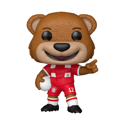 Figura colecionável de urso a jogar futebol
