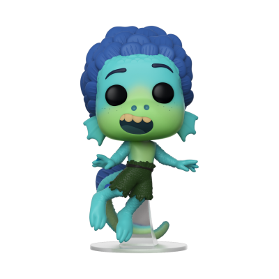 Figura colecionável Funko Pop personagem verde com cabelo azul e roupa rasgada